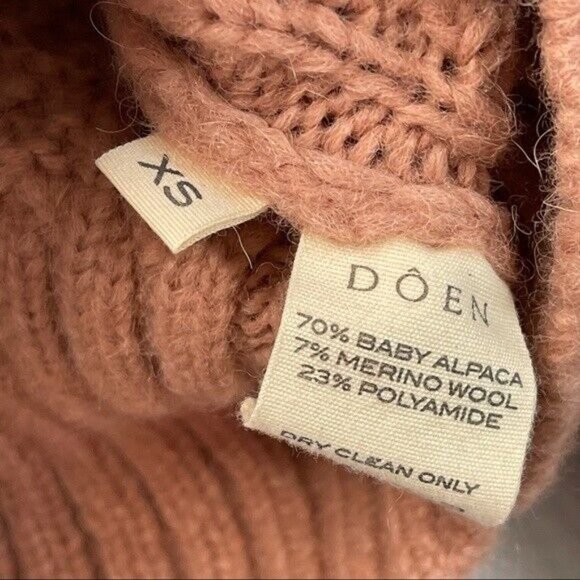 Doen Mulberry Sweater Maple Blush Pink Size XS NWT - Picture 4 of 5
